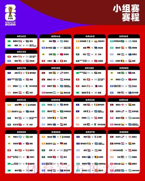 2026世界杯赛程今日实时赛程在哪里看